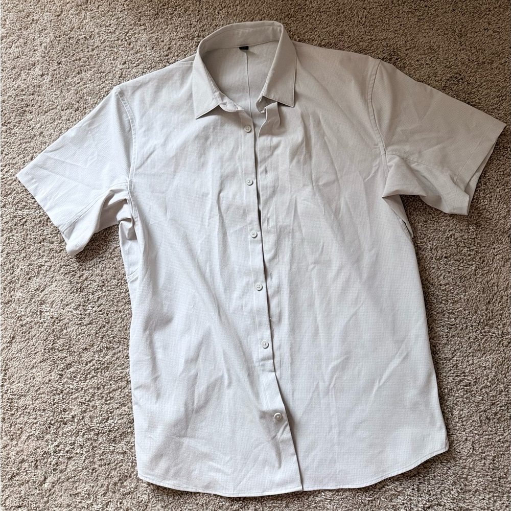 Lululemon Athletica Airing Easy White Casual Button Down Shirt